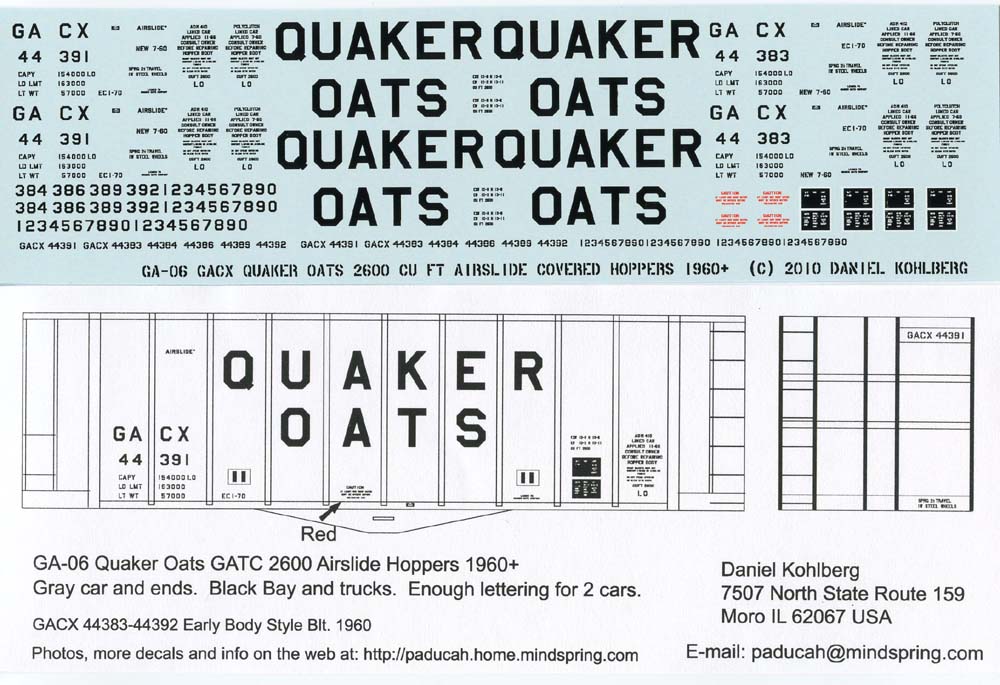 Yankeedabbler Quaker Oats Dry-Flo Hopper N ATLAS {50004025} GACX 